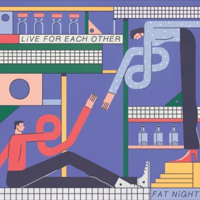 Fat Night - Live For Each Other vinyl cover